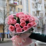 Букет из 15 роз 80см