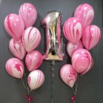 14 шаров мрамор и цифра 2600р