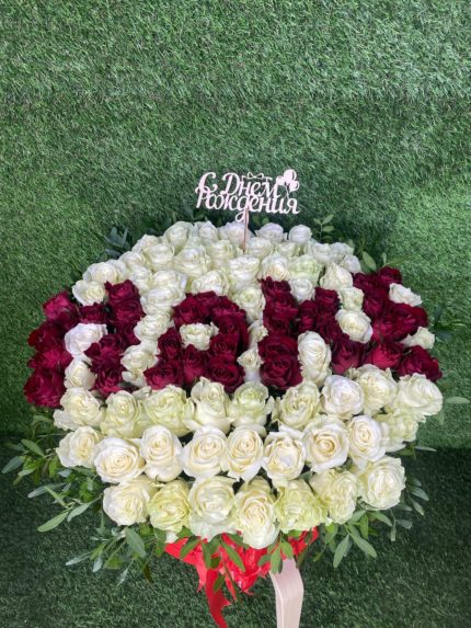 17,500р 101 роза и слова маме