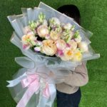 6500р пион розы и эустомы