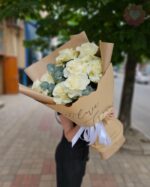 Букет из 9 Французских роз 60 см