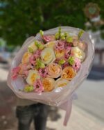 Букет из 9 Французских роз 60 см
