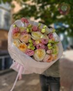 Букет из 9 Французских роз 60 см