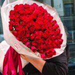 Букет из 101 импортной розы 40 см